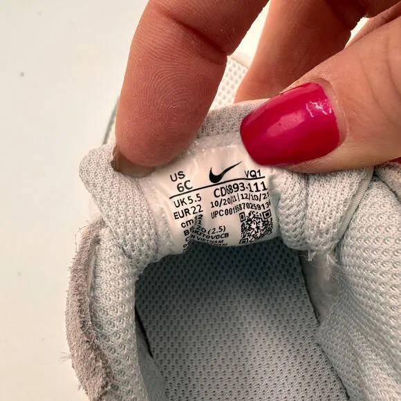 Nike Baby Toddler Air Max TD Excee White Sneakers Size 6C