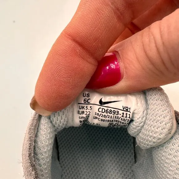 Nike Baby Toddler Air Max TD Excee White Sneakers Size 6C