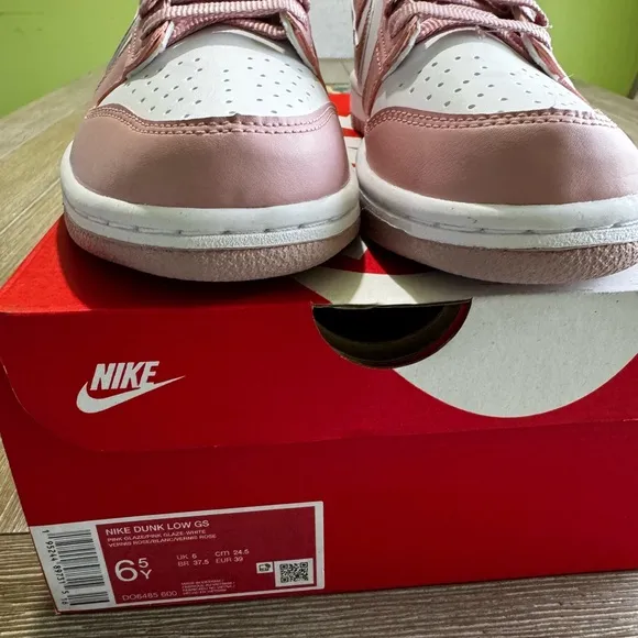 Nike Dunk Low Pink and White Low-Top Sneakers