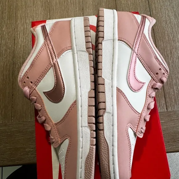 Nike Dunk Low Pink and White Low-Top Sneakers
