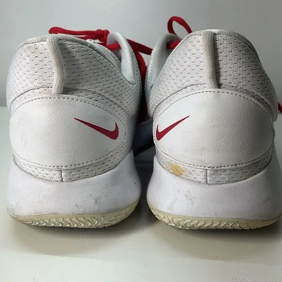 Nike Zoom Hyperdunk White Sneakers with Red Swoosh Size 16.5