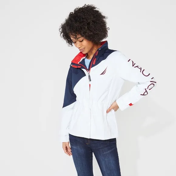 NÁUTICA colorblock hooded jacket ✨