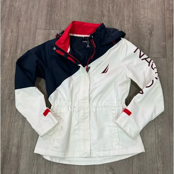 NÁUTICA colorblock hooded jacket ✨