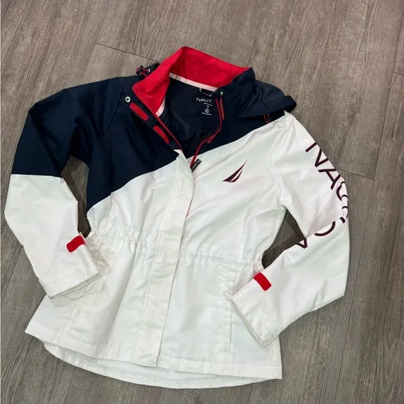 NÁUTICA colorblock hooded jacket ✨