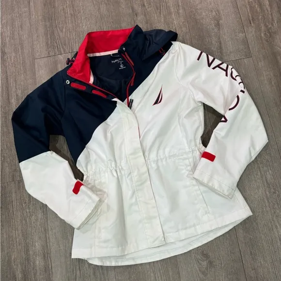 NÁUTICA colorblock hooded jacket ✨