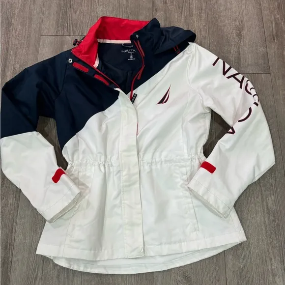 NÁUTICA colorblock hooded jacket ✨