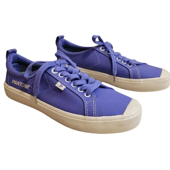 NWOT CARIUMA X Pantone OCA Low Canvas Sneaker Very Peri Purple Cork Insoles 8