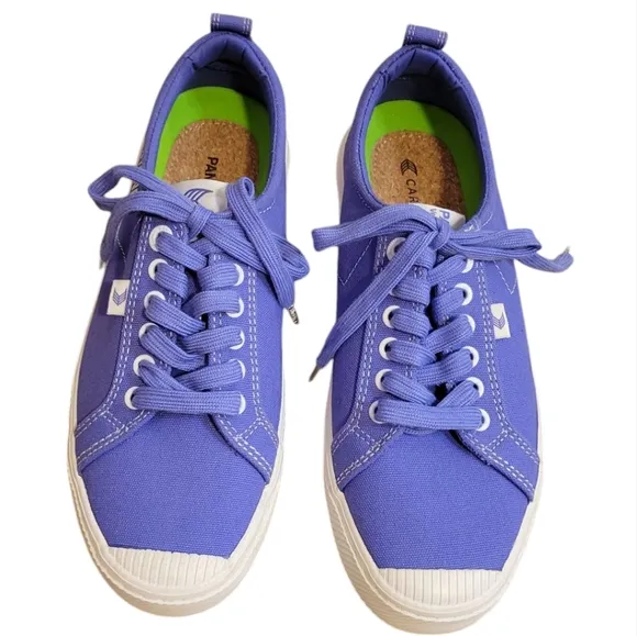 NWOT CARIUMA X Pantone OCA Low Canvas Sneaker Very Peri Purple Cork Insoles 8