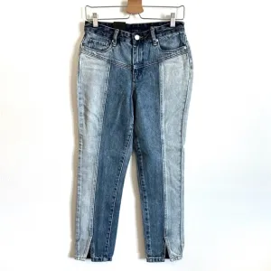 NWT Blank NYC Blue Two Tone Split Hem High-Rise Crop Jeans Size Various