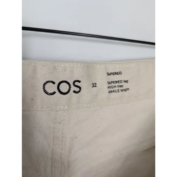 NWT COS Cotton Tapered High Rise Ankle Jean