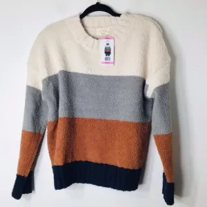 NWT TS sweater women soft small Colorblock