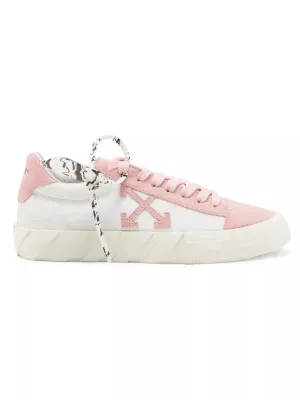 OFF-WHITE VULCANIZED CANVAS AND SUEDE LOW-TOP SNEAKERS