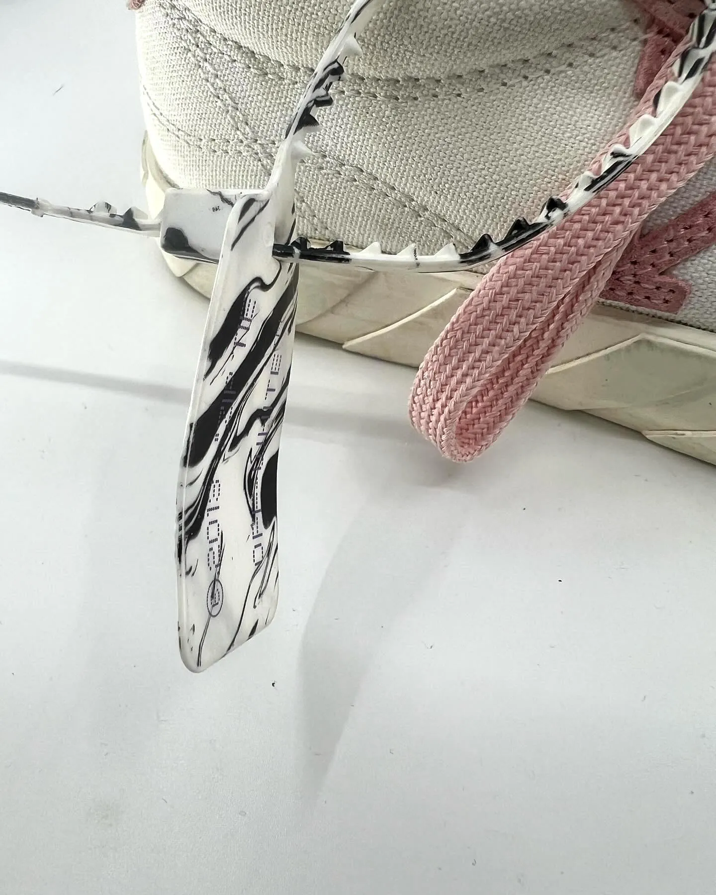 OFF-WHITE VULCANIZED CANVAS AND SUEDE LOW-TOP SNEAKERS