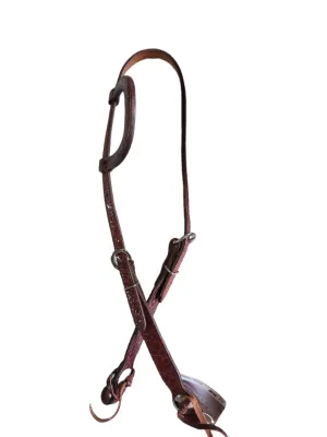 One Ear Alligator Print Headstall