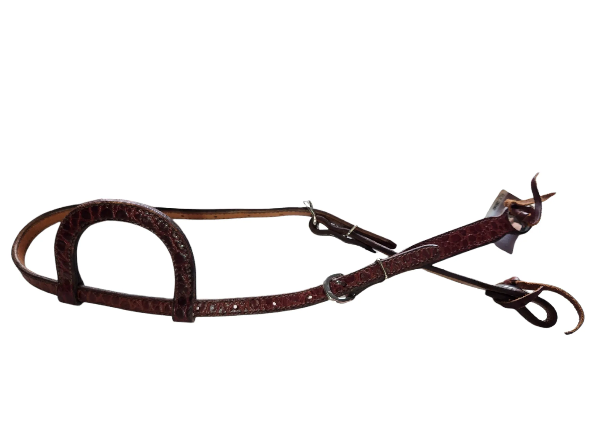 One Ear Alligator Print Headstall