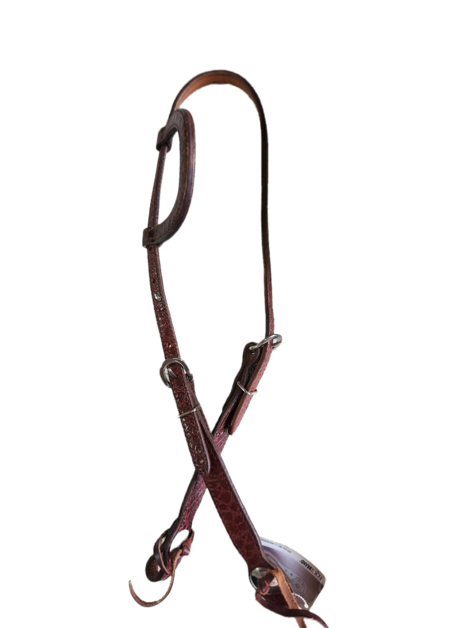 One Ear Alligator Print Headstall