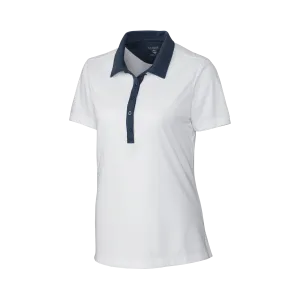 Parma Colorblock Tech Jersey Womens Polo - Whites