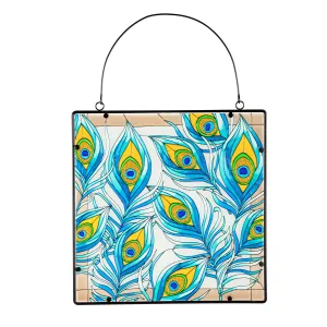 Peacock Stained Glass Wall Art,6awd759