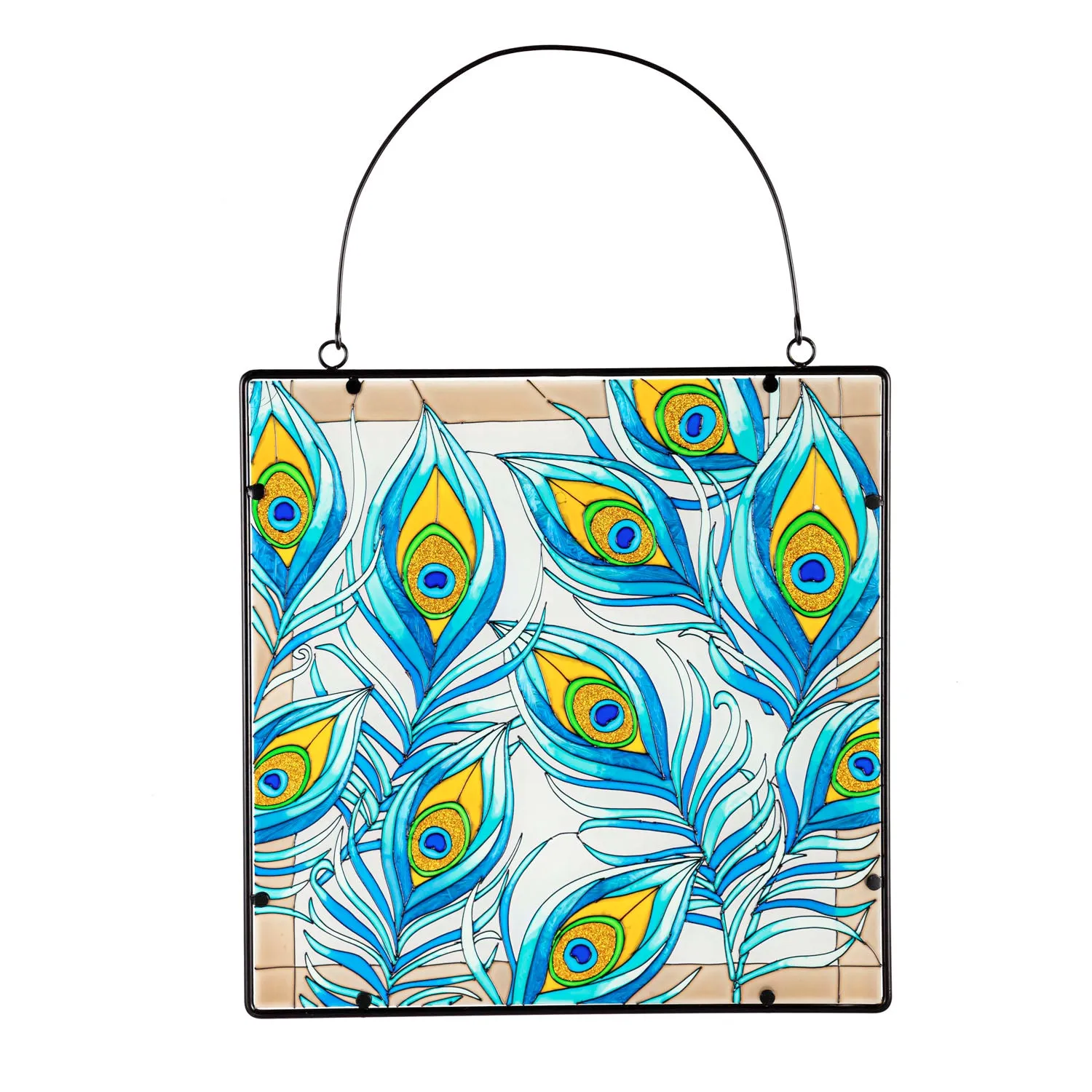 Peacock Stained Glass Wall Art,6awd759