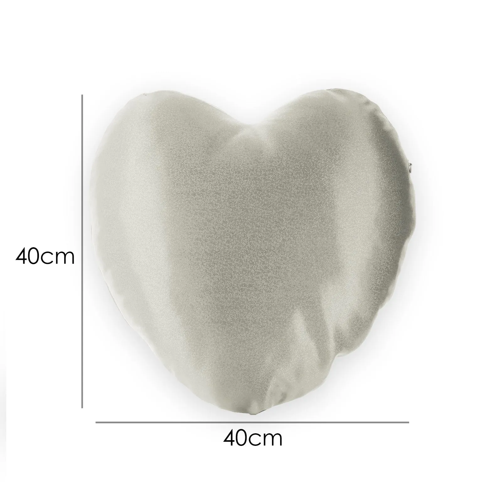 Personalised Glitter Heart Cushion with Elephant Rain Drop Glitter Print and Cute Text