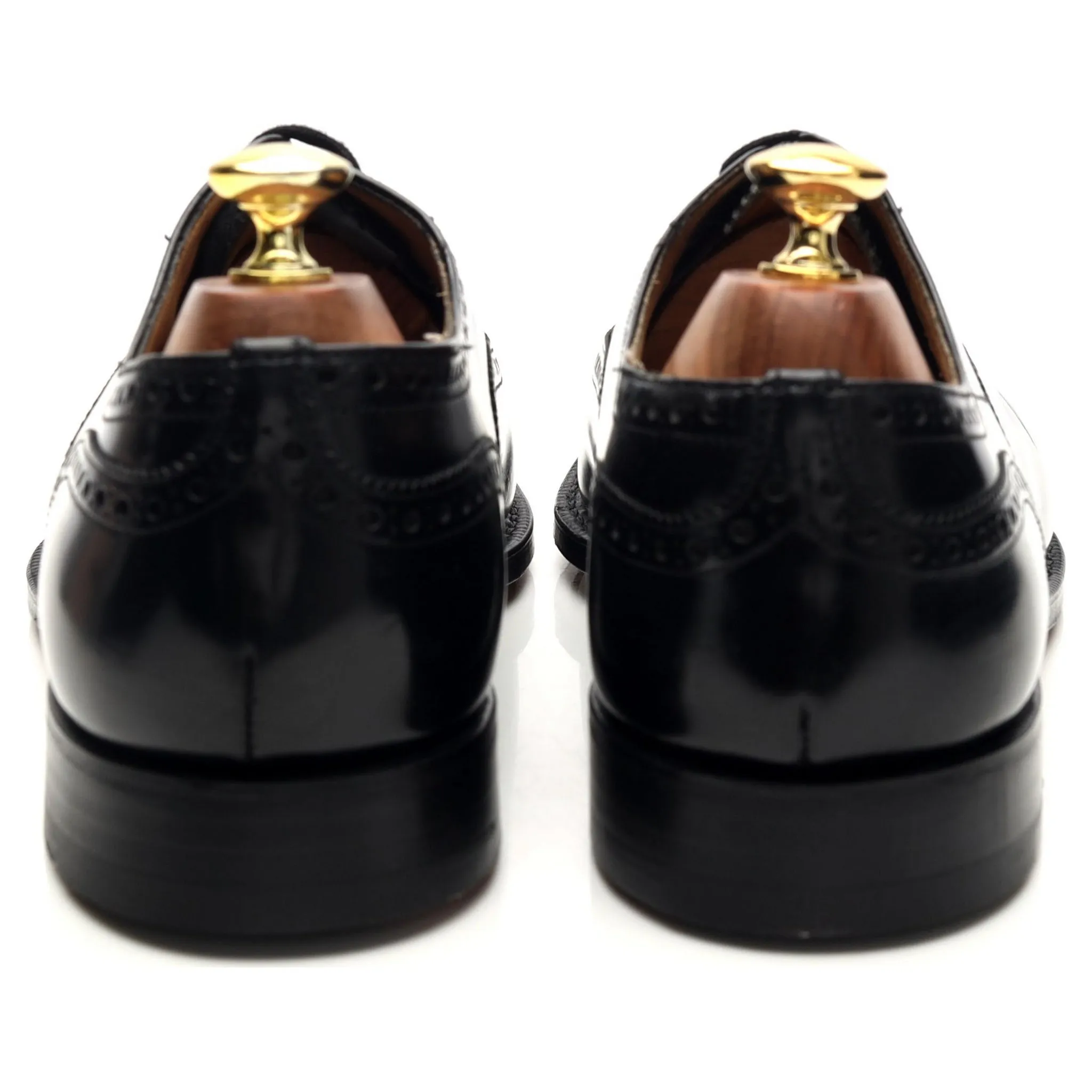 'Perth' Black Leather Oxford Brogues UK 8.5 F