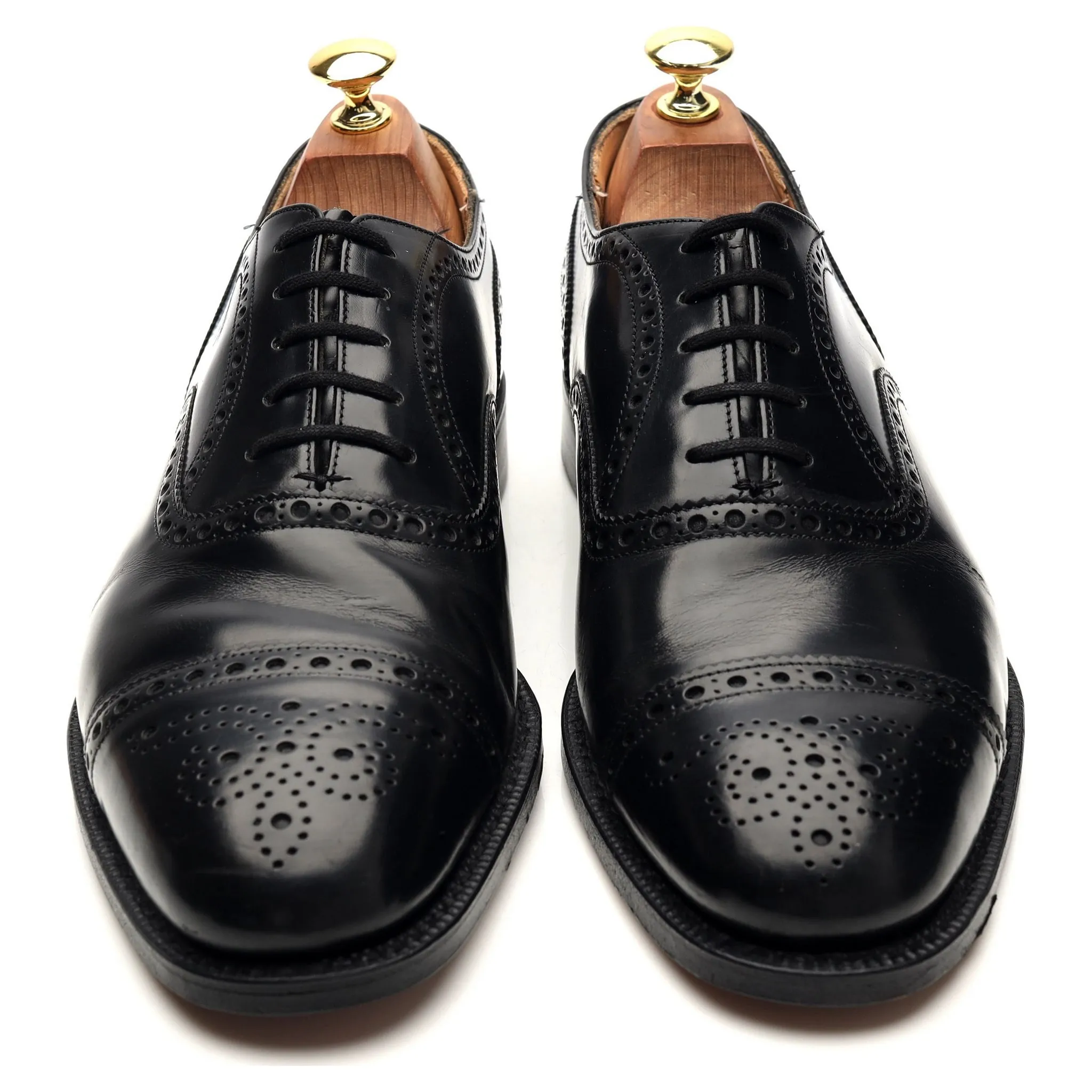 'Perth' Black Leather Oxford Brogues UK 8.5 F