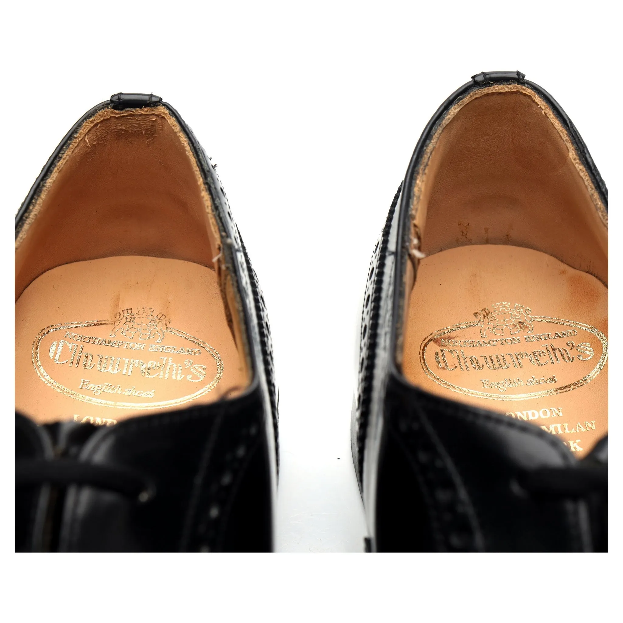 'Perth' Black Leather Oxford Brogues UK 8.5 F