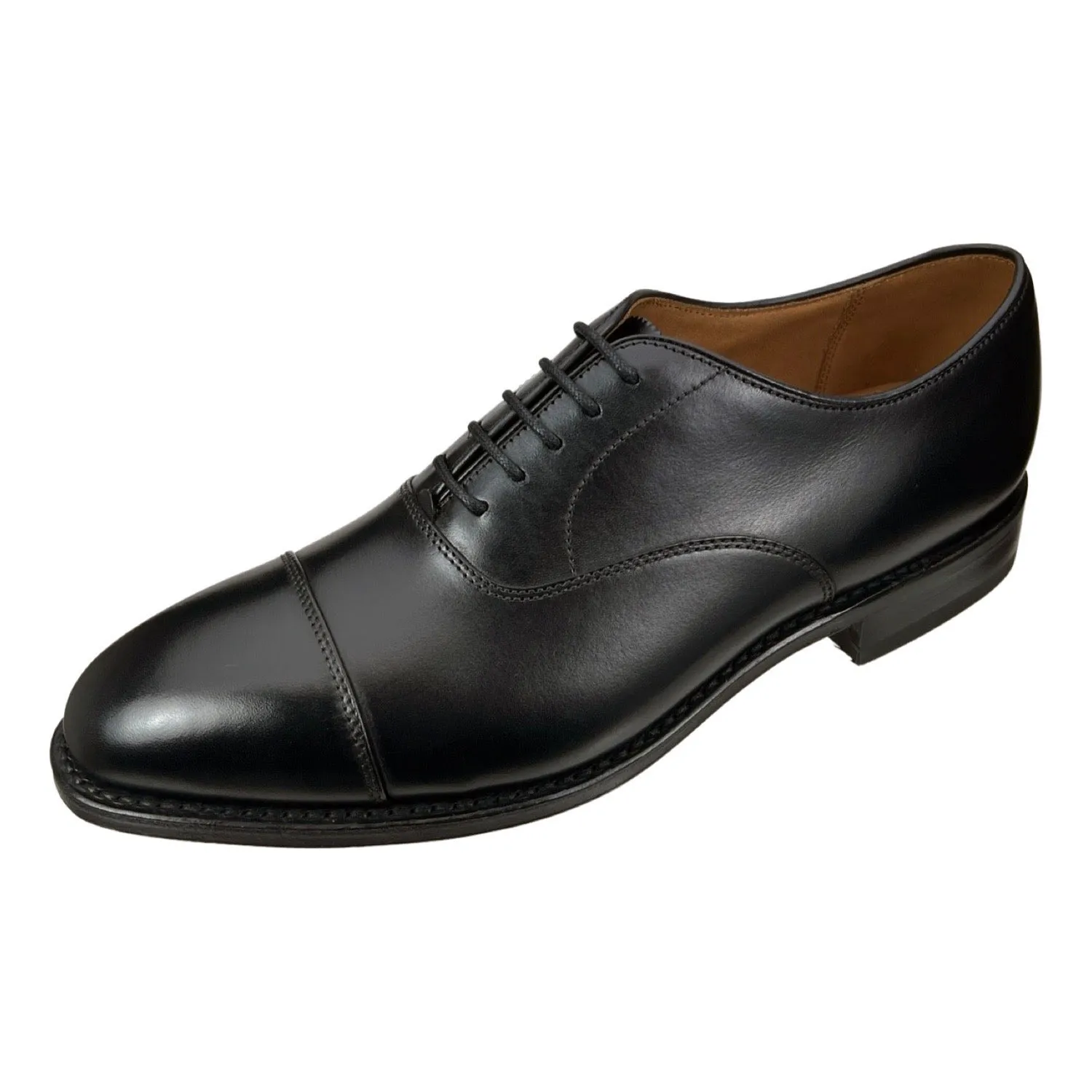 Peter Huber Padova Cap Toe Oxford Black
