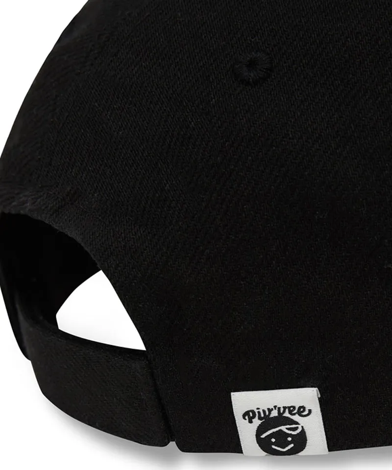 PIV'VEE ee Logo Ball Cap - Ebony Black