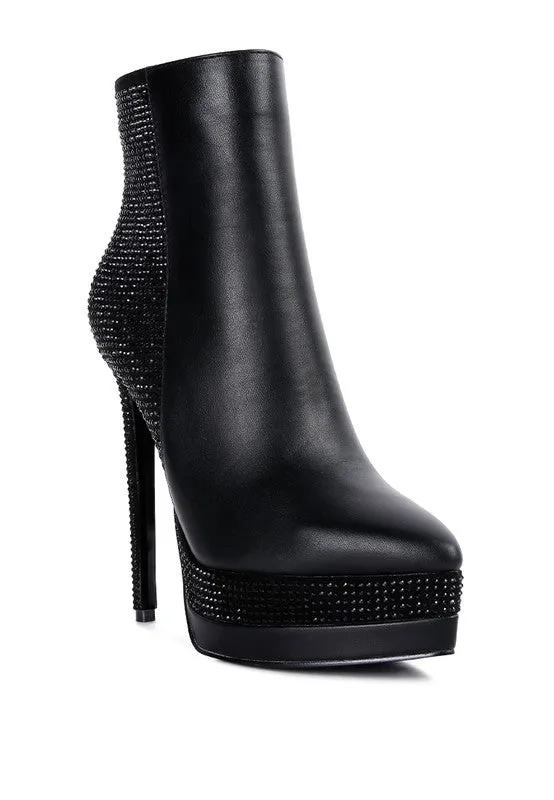 Platform Set High Heeled Ankle Boot