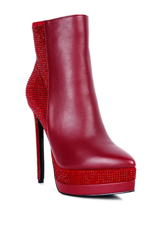 Platform Set High Heeled Ankle Boot