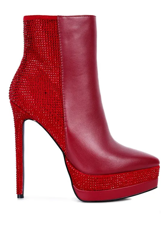 Platform Set High Heeled Ankle Boot