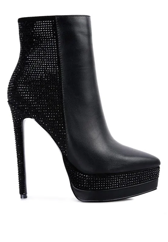Platform Set High Heeled Ankle Boot