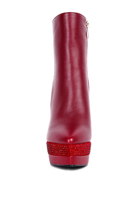 Platform Set High Heeled Ankle Boot