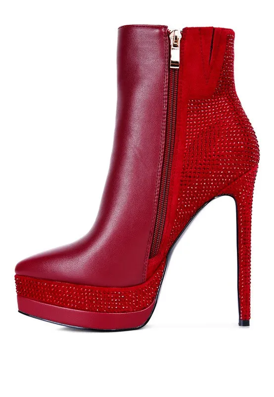 Platform Set High Heeled Ankle Boot