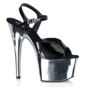 Pleaser Adore 709 Silver Chrome/Black