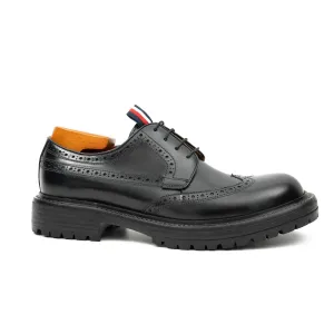 Premium Men's Classic Derby Brogue Shoes Black