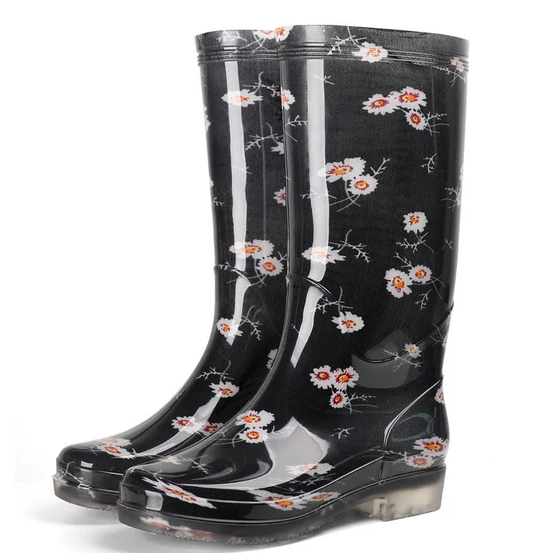 Print High Non-slip Wear-resistant Sole Rubber Boots