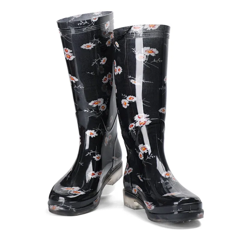 Print High Non-slip Wear-resistant Sole Rubber Boots