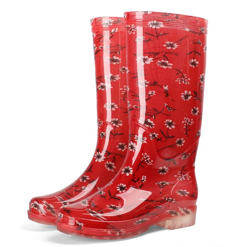 Print High Non-slip Wear-resistant Sole Rubber Boots