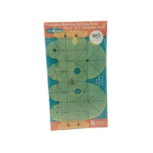 Quilters Select Precision Machine Quilting Ruler for 4 inch & 2 inch Diameter Arcs (6mm Thickness)