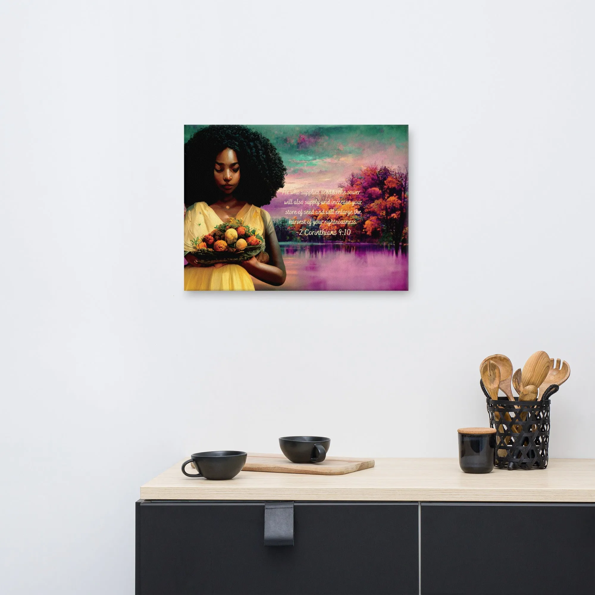 "Flower Lady" - Digital Art Canvas
