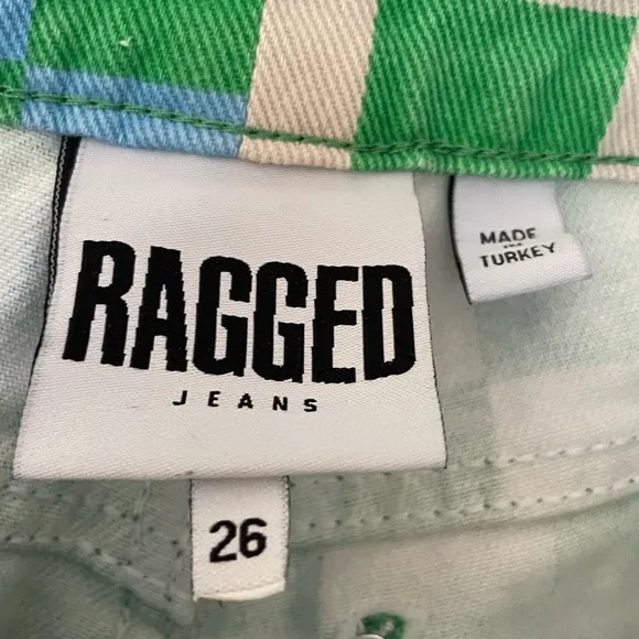 Ragged Priest Colorblock Checkered Dad Jean