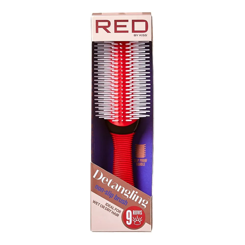 RED 9 Row Detangle Brush (BSH41)