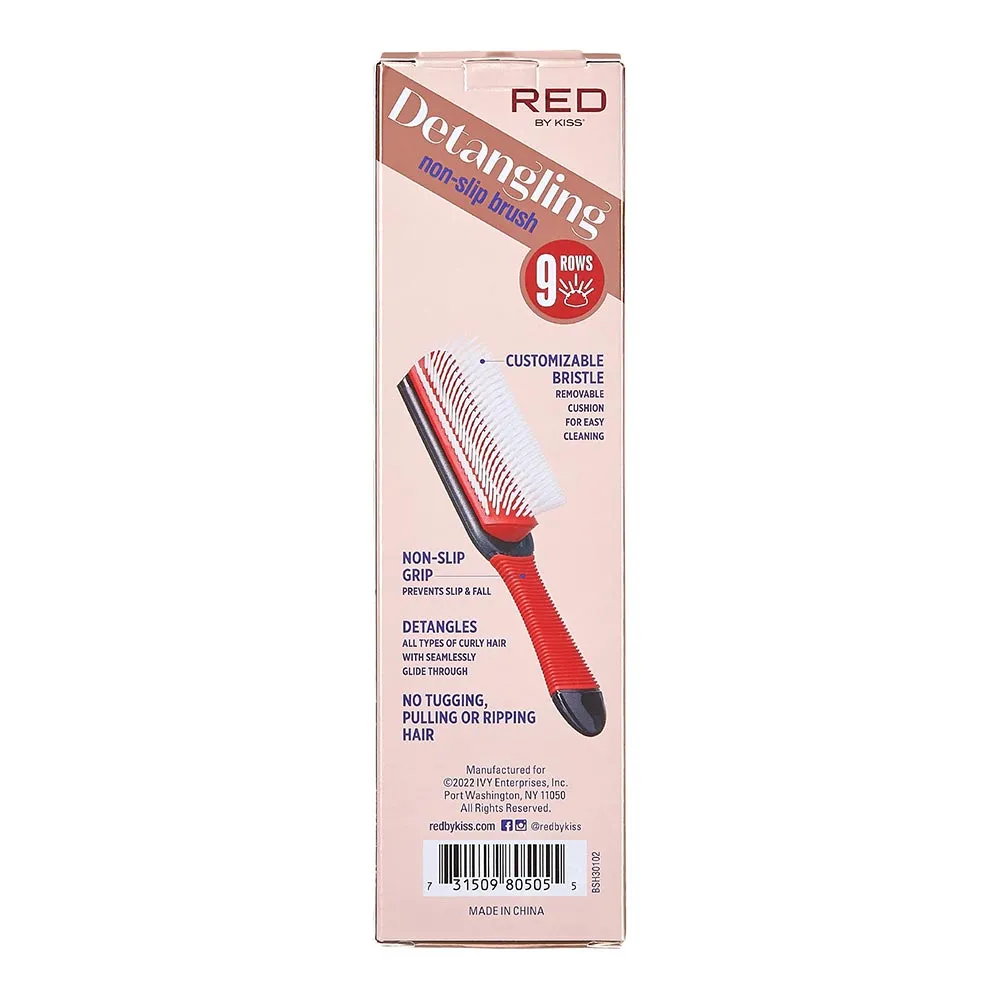 RED 9 Row Detangle Brush (BSH41)