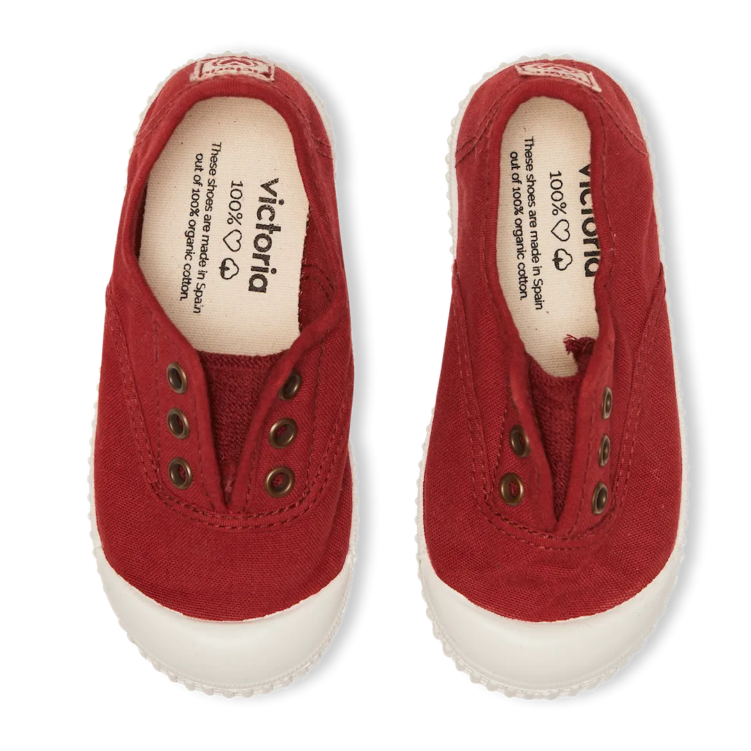 RED CANVAS PLIMSOLLS