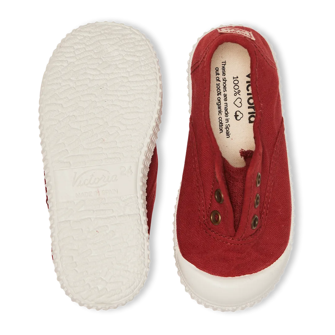 RED CANVAS PLIMSOLLS