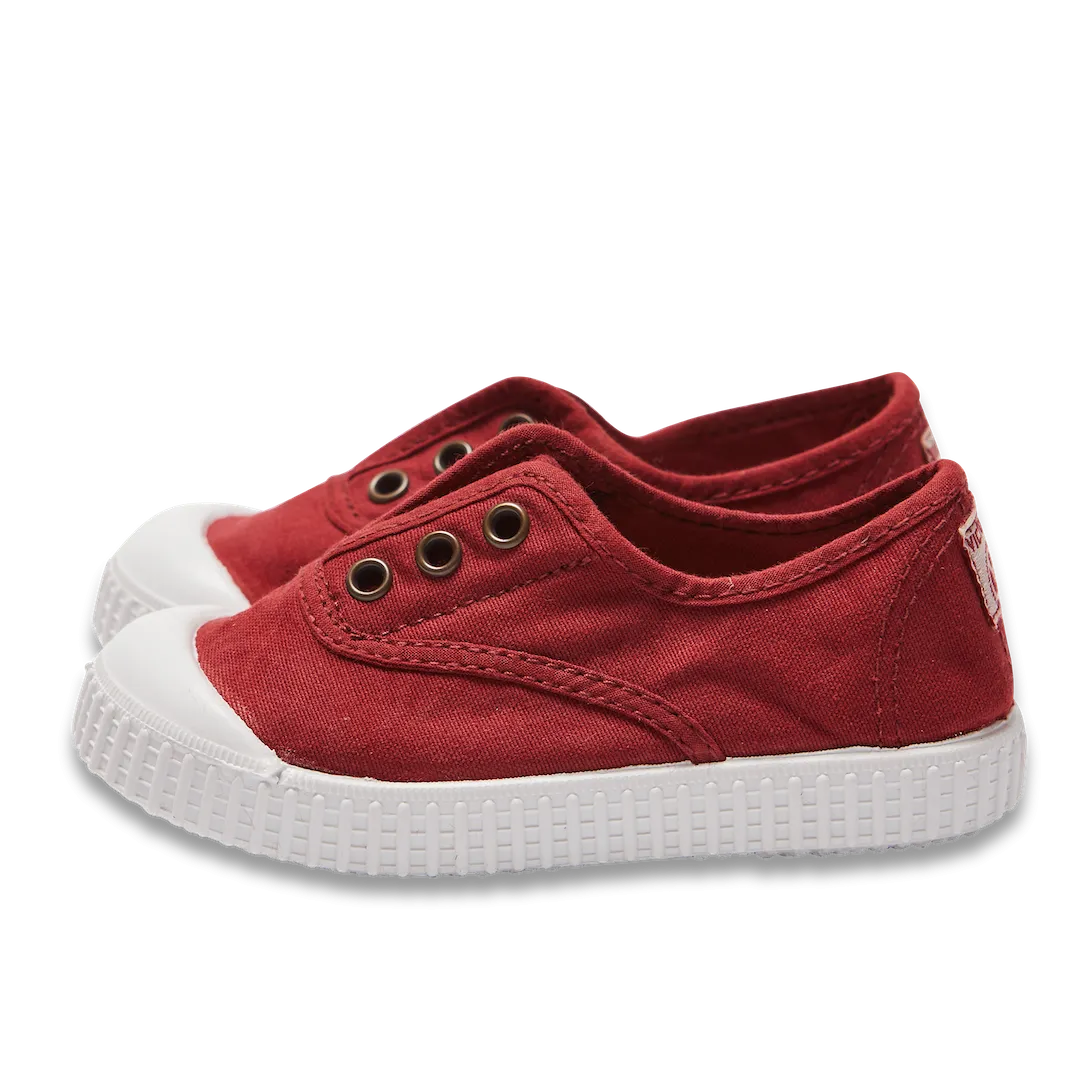 RED CANVAS PLIMSOLLS