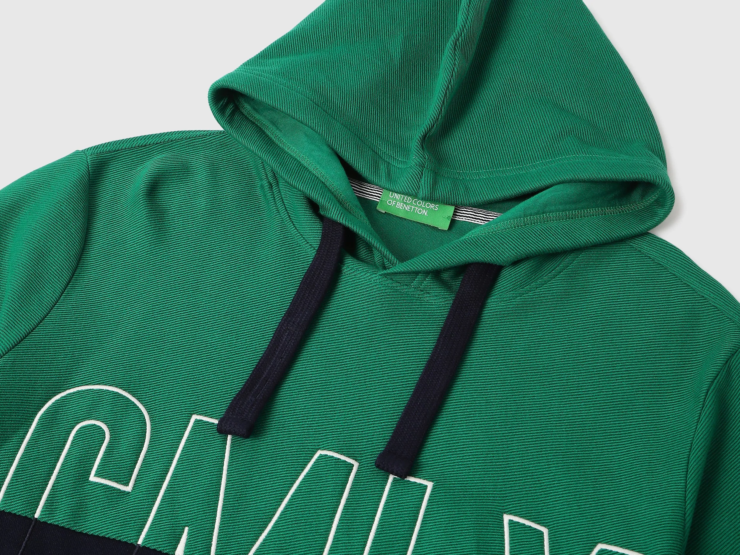 Regular Fit Hooded Neck Colorblock Sweatshirt