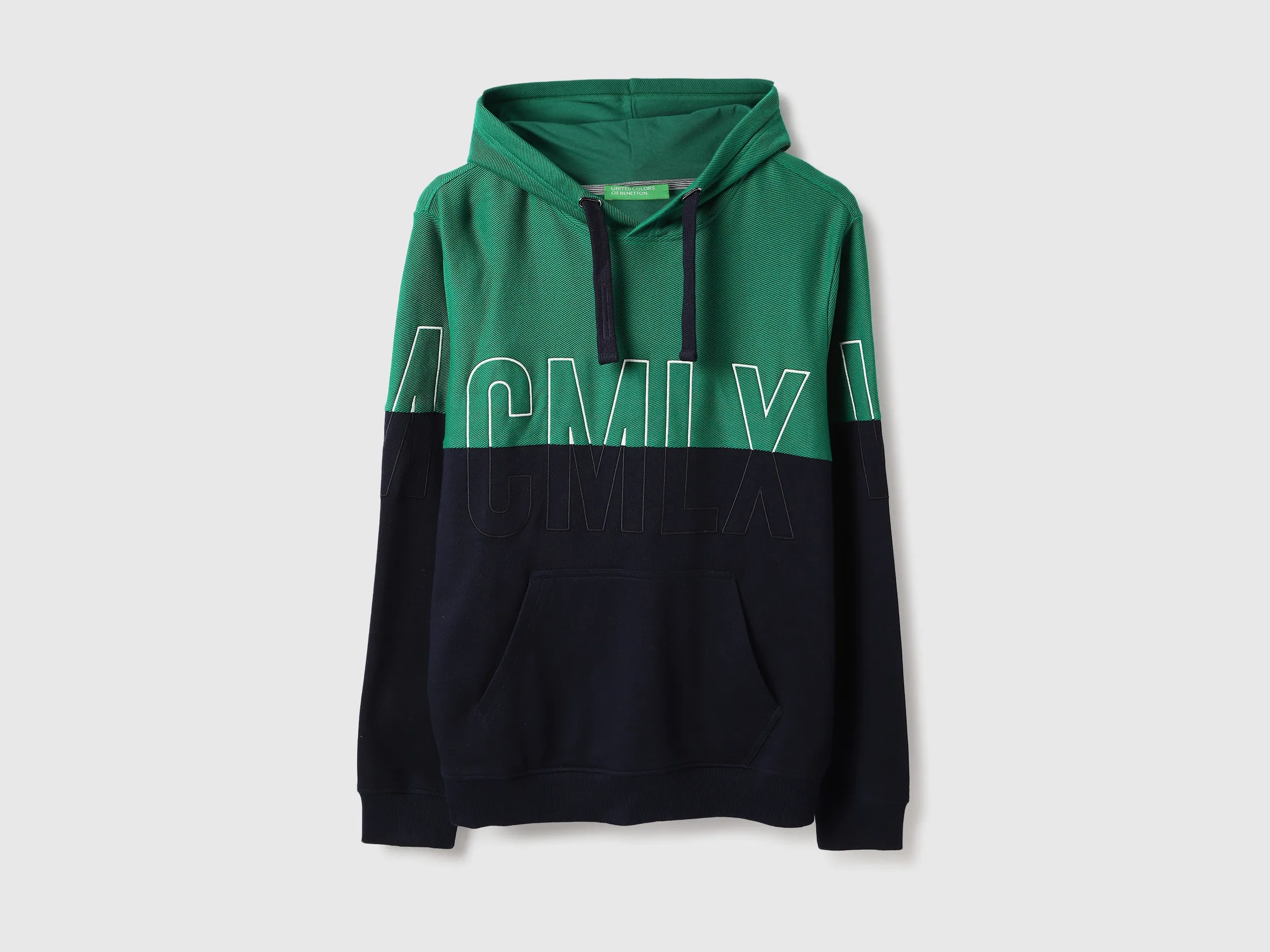 Regular Fit Hooded Neck Colorblock Sweatshirt